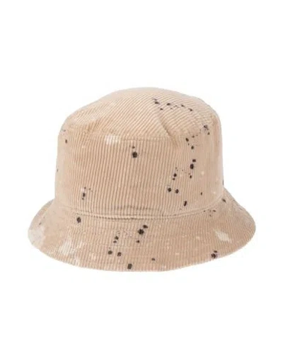 Eleventy Woman Hat Beige Size 7 Cotton, Elastane In Sand