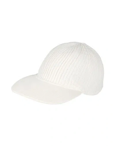 Eleventy Woman Hat Cream Size 7 Cotton, Polyamide In White