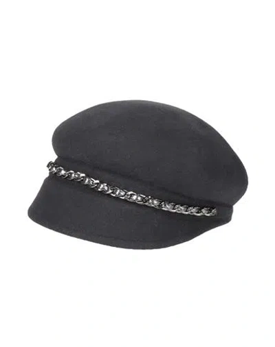 Eleventy Woman Hat Grey Size M Wool In Black