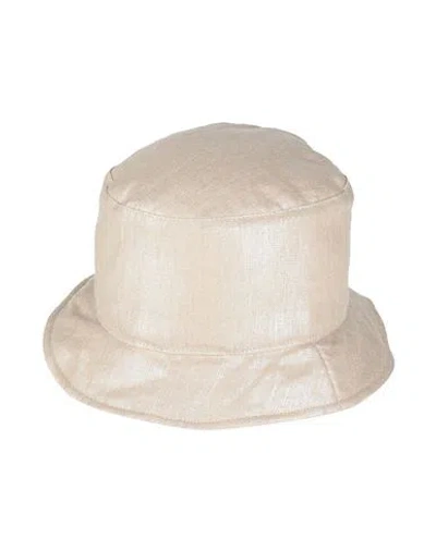 Eleventy Woman Hat Platinum Size 7 Linen, Polyurethane In Gold