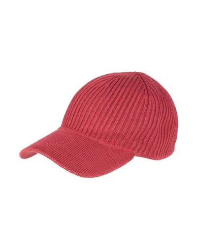 Eleventy Woman Hat Red Size 7 Cotton, Polyamide In Pink