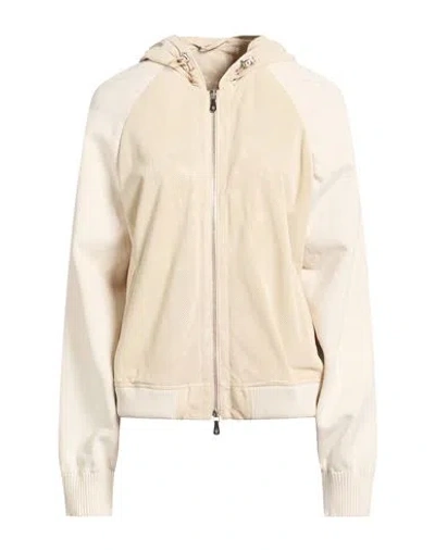 Eleventy Woman Jacket Beige Size 2 Sheepskin