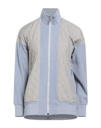 Eleventy Woman Jacket Grey Size S Cotton, Polyester In Blue