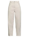 Eleventy Woman Jeans Beige Size 8 Cotton, Elastane In White