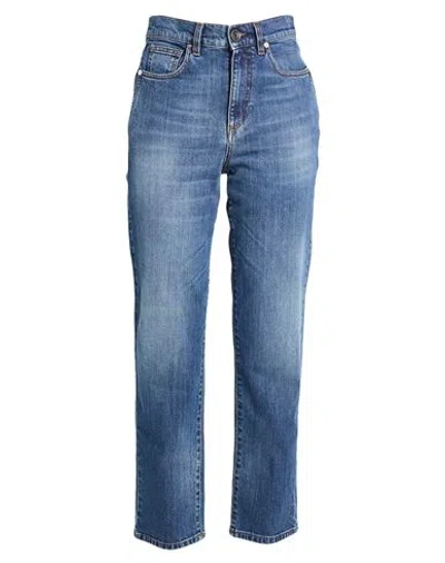 Eleventy Woman Jeans Blue Size 10 Cotton, Elastane