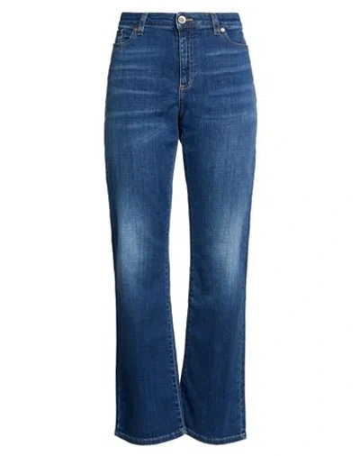 Eleventy Woman Jeans Blue Size 4 Cotton, Elastane