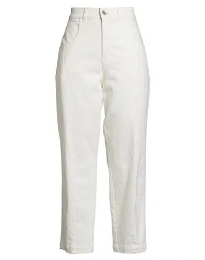 Eleventy Woman Jeans Ivory Size 6 Cotton, Elastane In Red