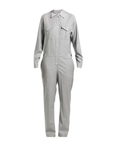 Eleventy Woman Jumpsuit Grey Size 2 Wool, Viscose, Elastane In Gray