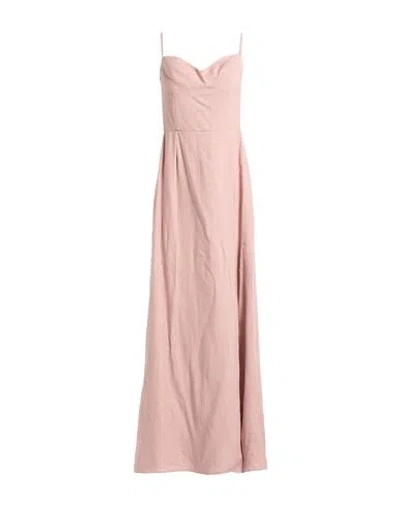 Eleventy Woman Maxi Dress Antique Rose Size 4 Linen In Pink