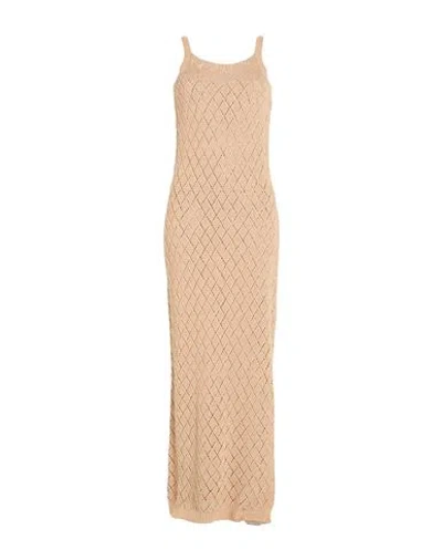 Eleventy Woman Maxi Dress Beige Size S Cotton In Neutral
