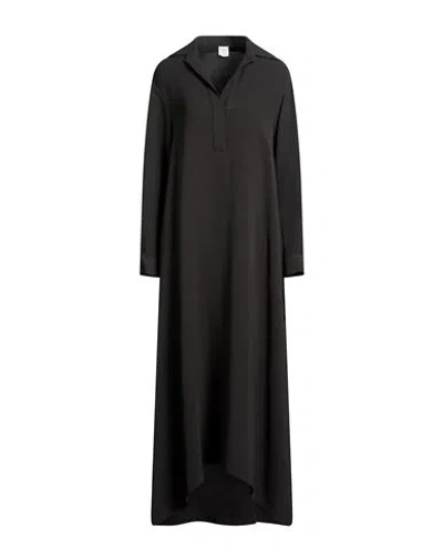 Eleventy Woman Maxi Dress Charcoal Size 4 Silk In Gray