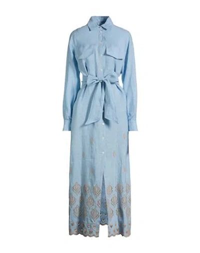 Eleventy Woman Maxi Dress Light Blue Size 2 Cotton