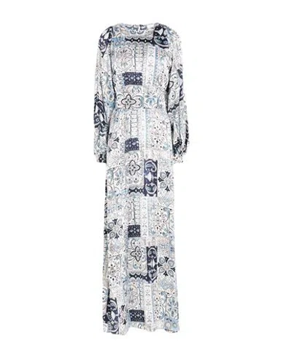Eleventy Woman Maxi Dress Light Blue Size 2 Silk