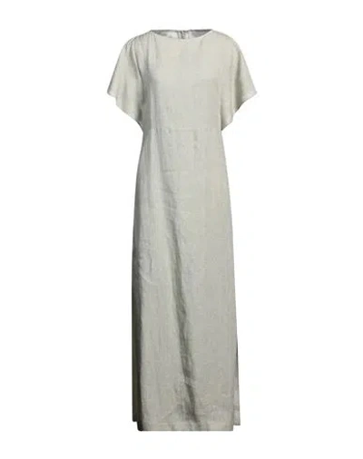 Eleventy Woman Maxi Dress Light Grey Size 0 Linen In Gray