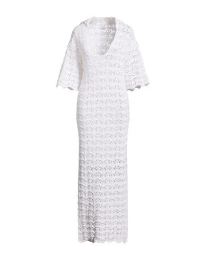 Eleventy Woman Maxi Dress White Size S Cotton