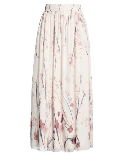 Eleventy Woman Maxi Skirt Ivory Size 6 Polyester In White