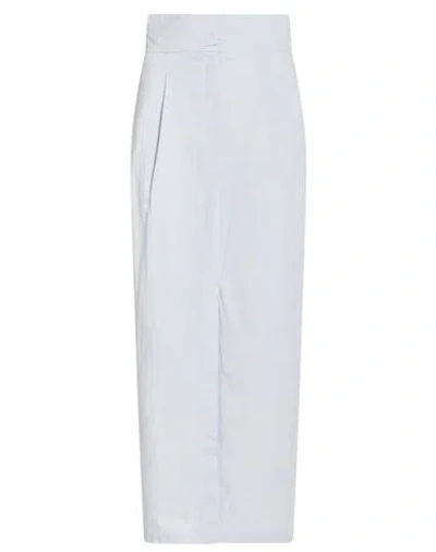 Eleventy Woman Maxi Skirt Sky Blue Size 2 Cotton, Lyocell, Elastane