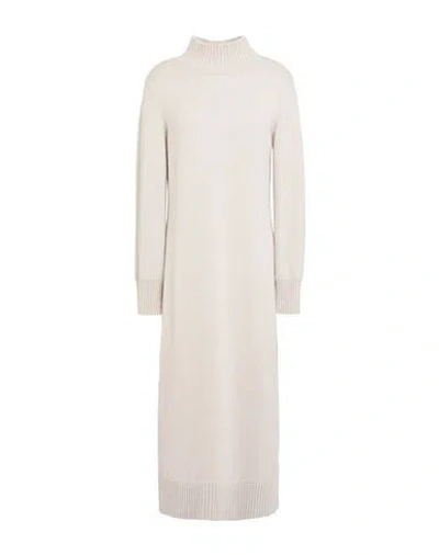 Eleventy Woman Midi Dress Light Grey Size M Cashmere In White