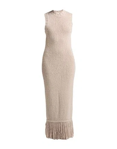 Eleventy Woman Midi Dress Sand Size M Wool, Cashmere, Polyamide