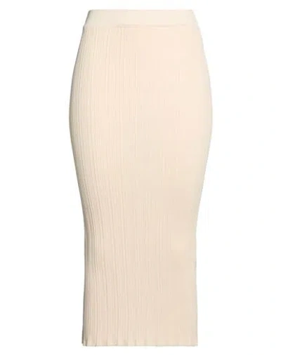 Eleventy Woman Midi Skirt Cream Size S Cotton In White