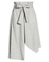Eleventy Woman Midi Skirt Grey Size 2 Wool, Cashmere, Elastane, Polyamide, Polyester In Gray
