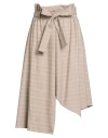 Eleventy Woman Midi Skirt Sand Size 2 Wool, Cashmere, Elastane, Polyamide, Polyester