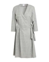 Eleventy Woman Mini Dress Grey Size 2 Wool, Cashmere, Elastane, Polyamide, Polyester In Gray