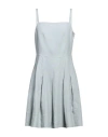 Eleventy Woman Mini Dress Sky Blue Size 6 Linen