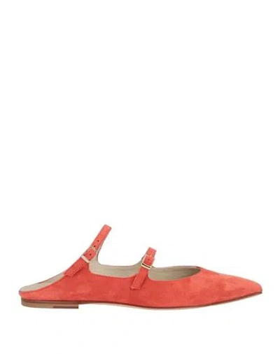 Eleventy Woman Mules & Clogs Coral Size 9 Leather In Red