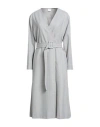 Eleventy Woman Overcoat & Trench Coat Light Grey Size 2 Wool, Elastane In Gray