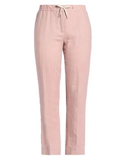 Eleventy Woman Pants Antique Rose Size 8 Linen In Pink