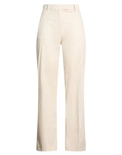 Eleventy Woman Pants Beige Size 0 Cotton, Elastane In White