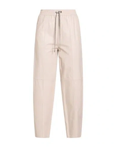 Eleventy Woman Pants Beige Size 0 Lambskin
