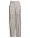 Eleventy Woman Pants Beige Size 8 Wool, Elastane, Polyester, Viscose In Gray