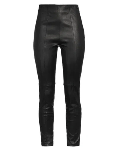 Eleventy Woman Pants Black Size 10 Lambskin