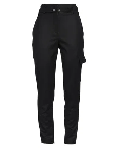 Eleventy Woman Pants Black Size 2 Wool, Elastane