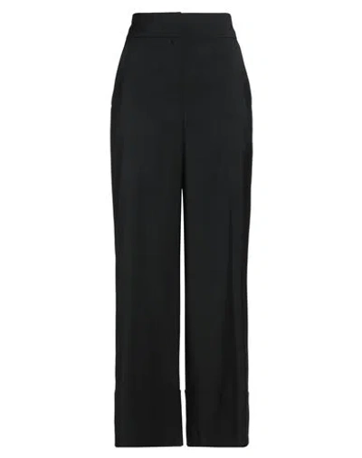 Eleventy Woman Pants Black Size 4 Wool, Polyamide, Elastane