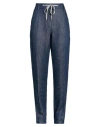Eleventy Woman Pants Blue Size 10 Linen In Blue