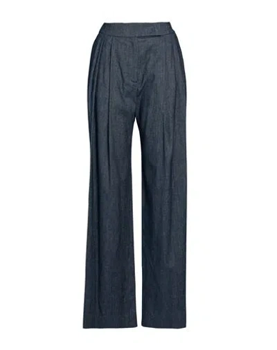 Eleventy Woman Pants Blue Size 2 Linen, Cotton, Elastane
