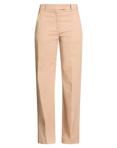 Eleventy Woman Pants Camel Size 0 Cotton, Lyocell, Elastane In Neutral
