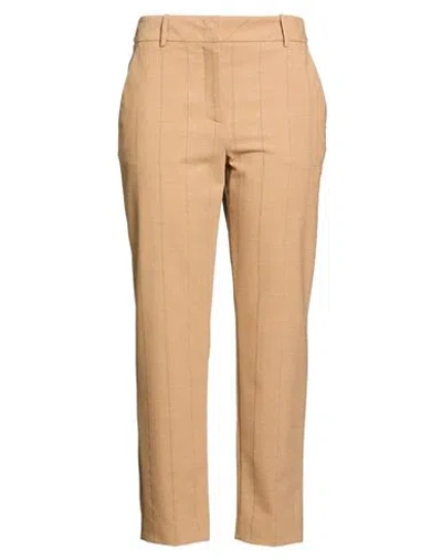 Eleventy Woman Pants Camel Size 0 Wool, Elastane In Brown