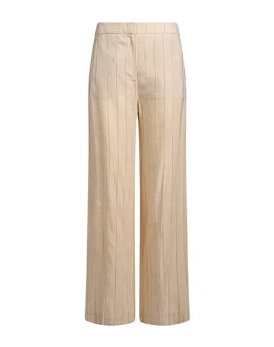 Eleventy Woman Pants Cream Size 2 Viscose, Linen In Neutral