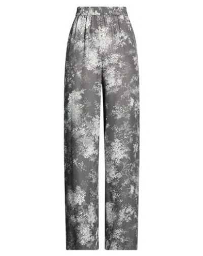 Eleventy Woman Pants Grey Size 0 Silk In Gray