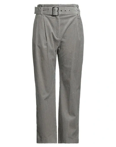 Eleventy Woman Pants Grey Size 4 Cotton In Gray