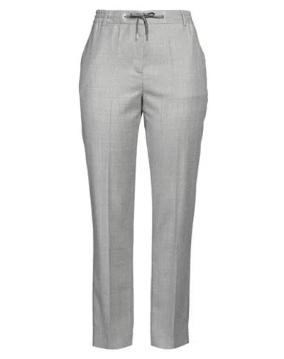 Eleventy Woman Pants Grey Size 6 Wool, Polyamide, Metallic Fiber In Gray
