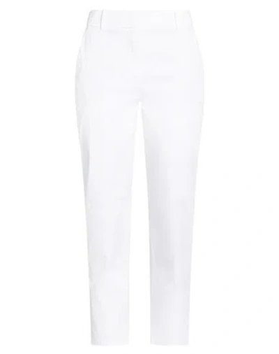 Eleventy Woman Pants Ivory Size 0 Cotton, Elastane In White