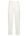 Eleventy Woman Pants Ivory Size 2 Cotton, Viscose, Elastane In White