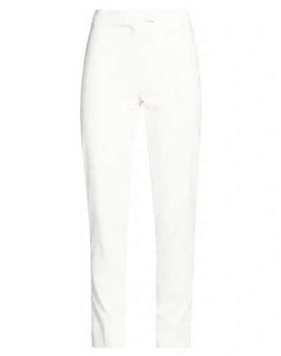 Eleventy Woman Pants Ivory Size 2 Wool, Polyester, Elastane In White
