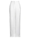 Eleventy Woman Pants Ivory Size 8 Linen In White