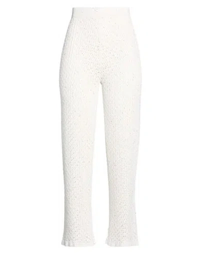 Eleventy Woman Pants Ivory Size S Cotton, Linen, Polyester In White
